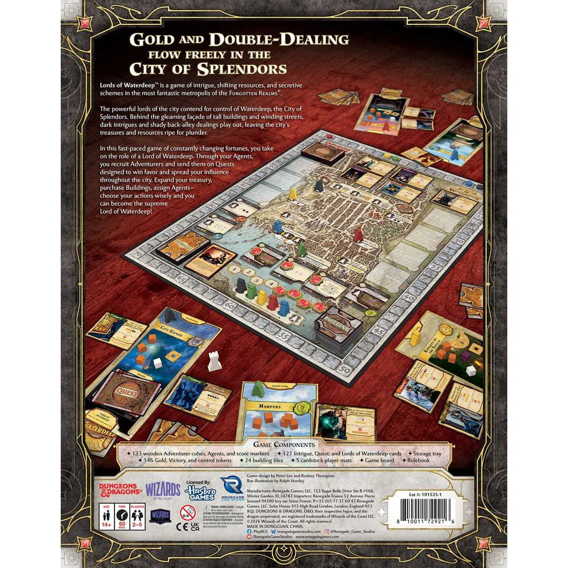 Lords of Waterdeep Board Game Renegade Game Studio