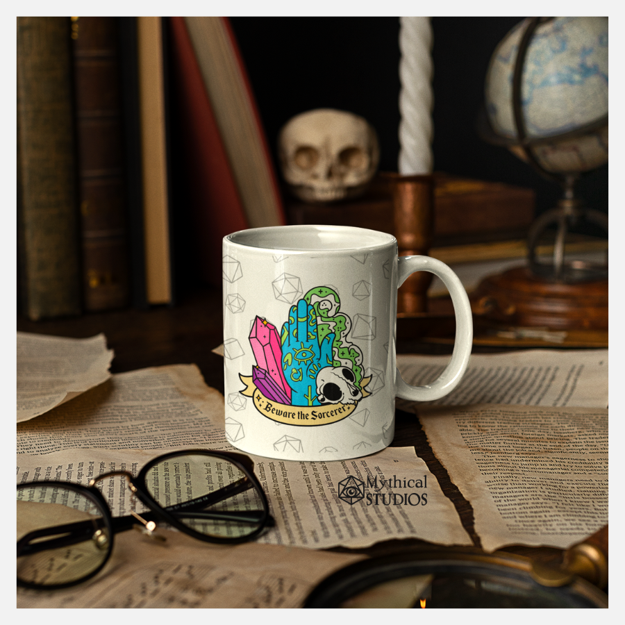 Beware The Sorcerer Mug Gifts Mythical Studios