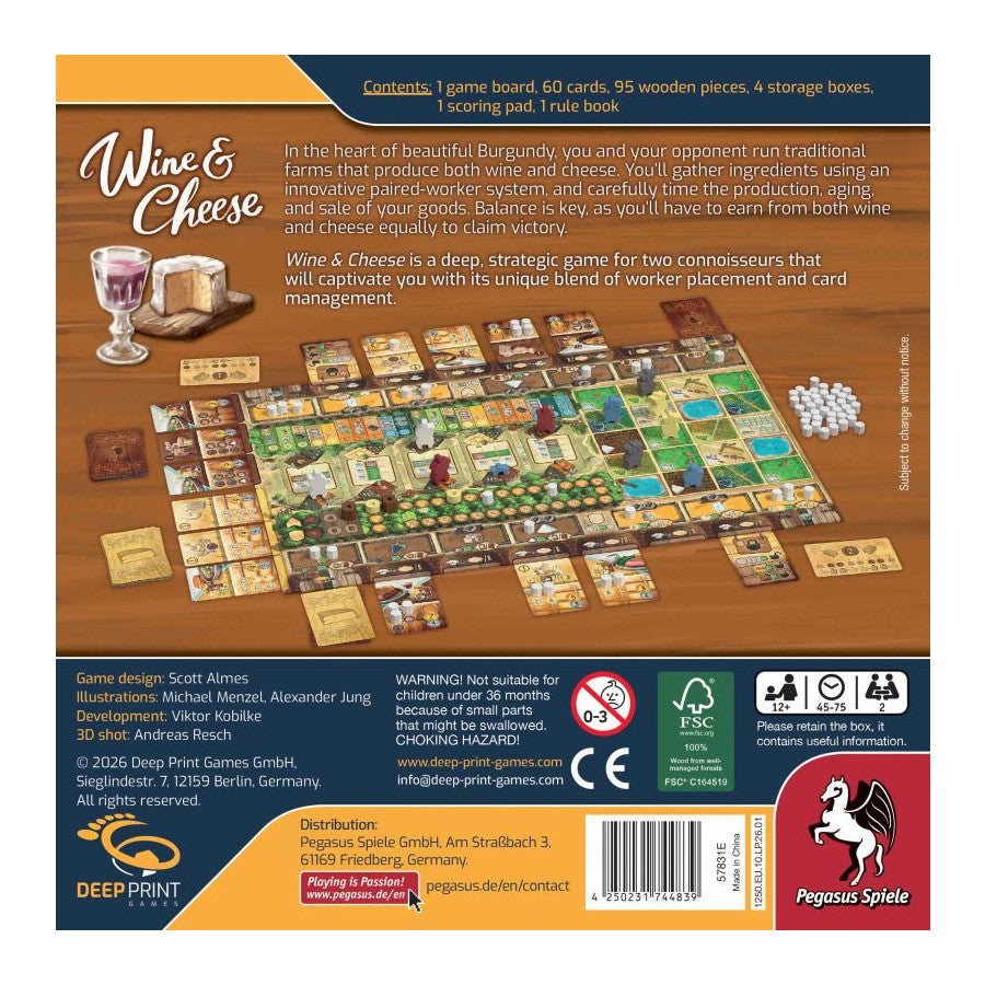 Wine and Cheese Board Game Deep Print Games