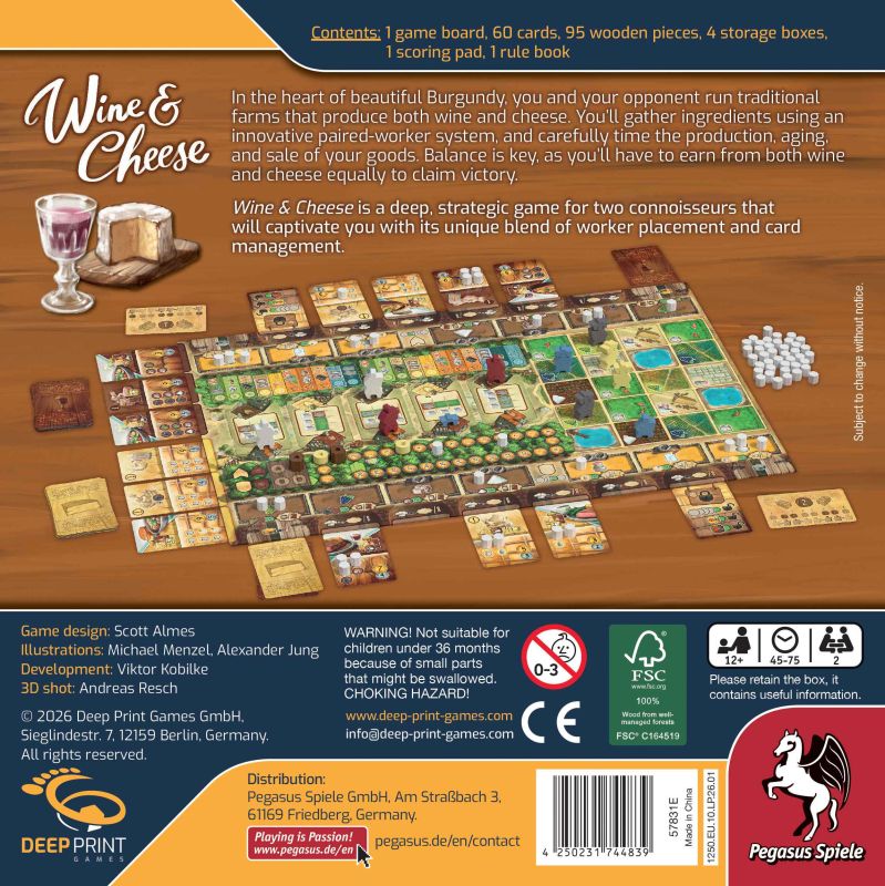 Wine and Cheese Board Game Deep Print Games