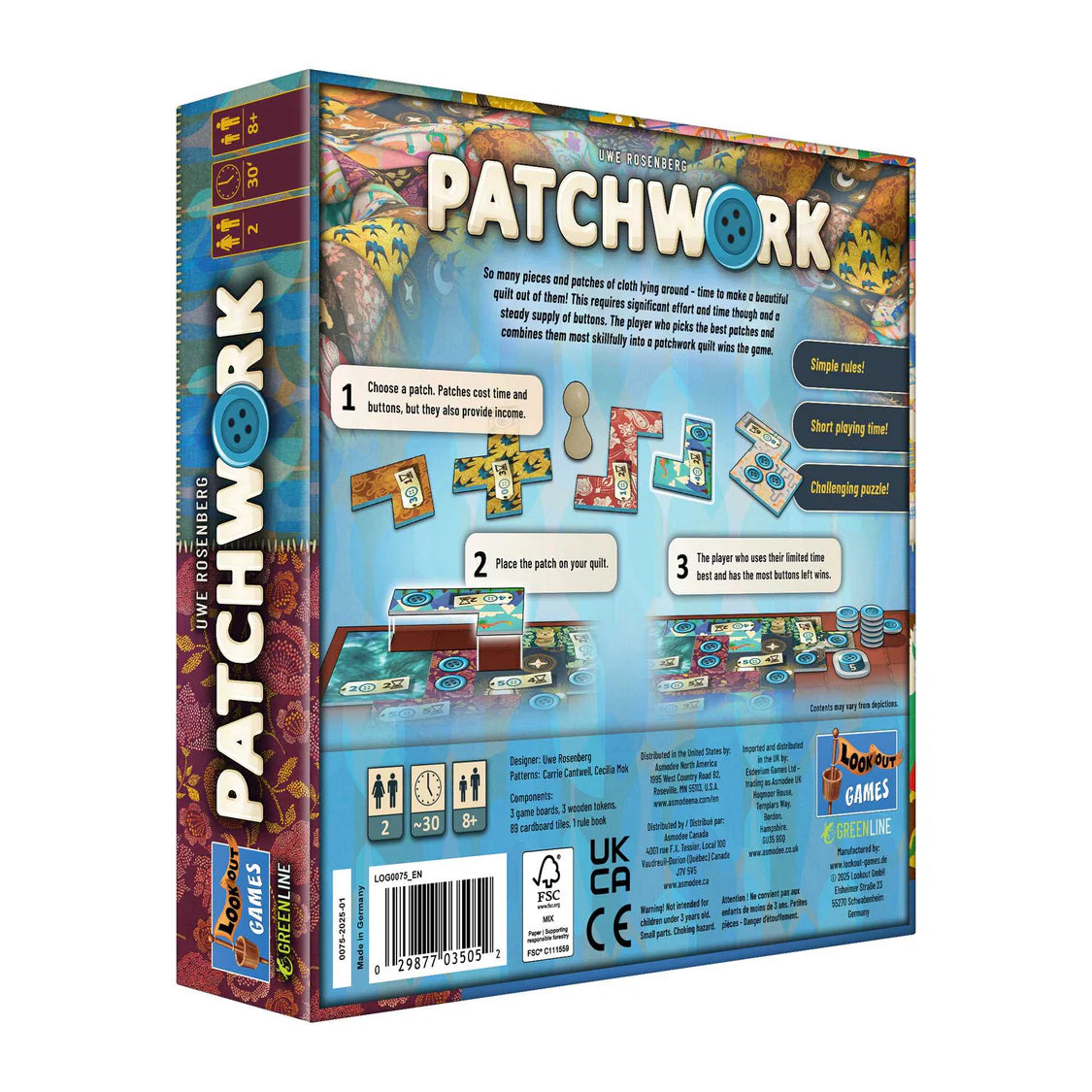 Patchwork Board Game Mayfair Games