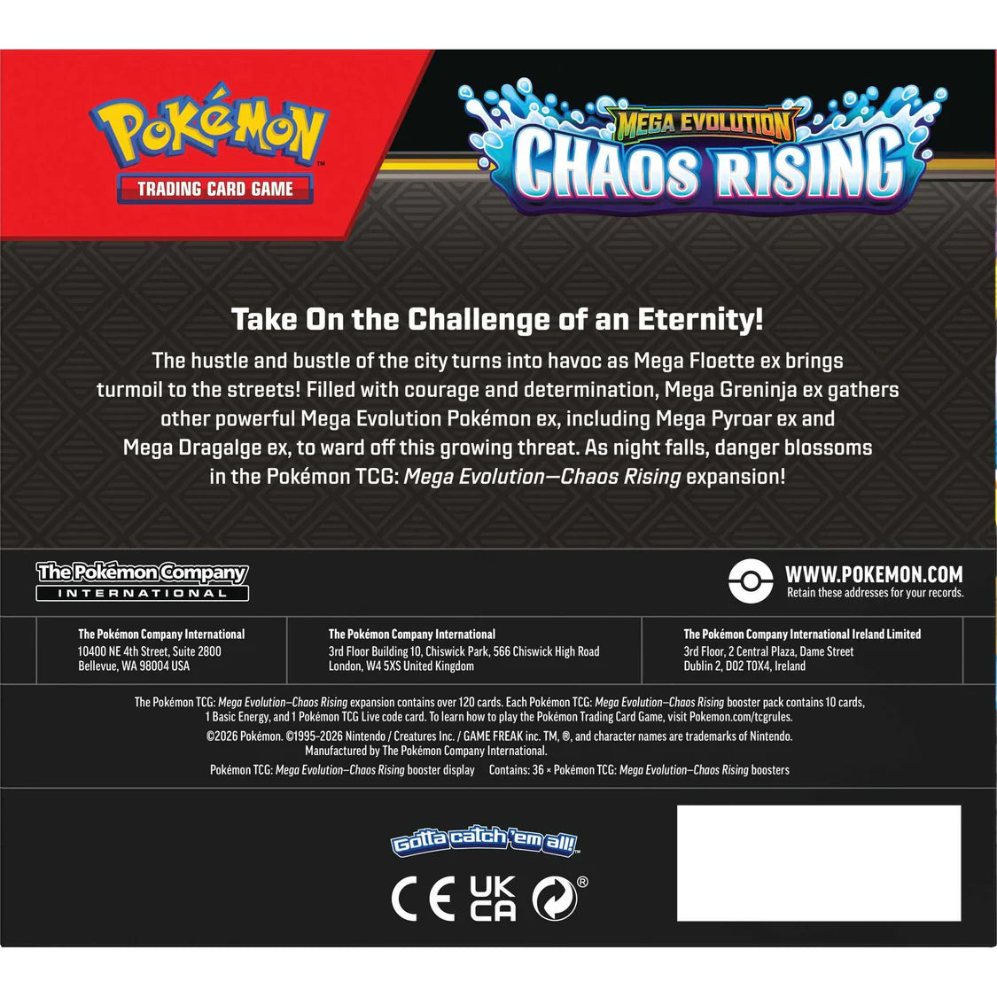 Mega Evolution Chaos Rising - Sealed Booster Box Trading Cards Pokemon Company