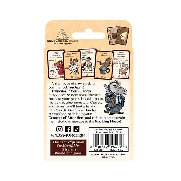 Munchkin Pony Excess Card Game Steve Jackson Games