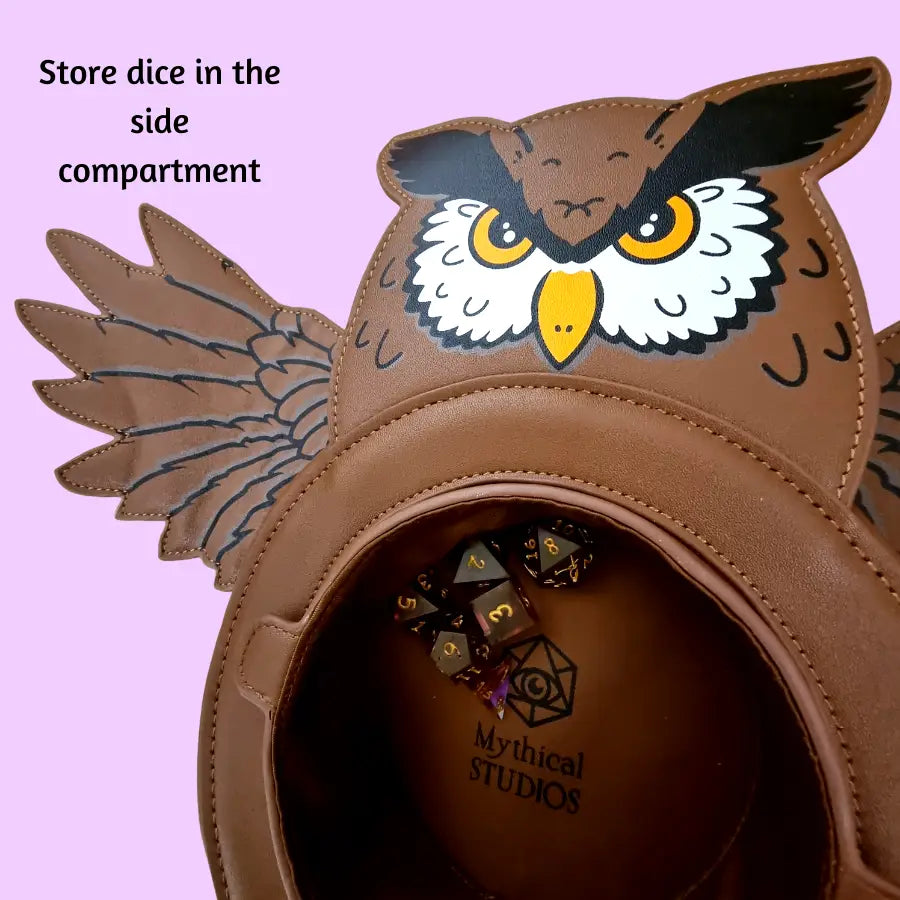 Owl Dice Tray Dice Tray Mythical Studios