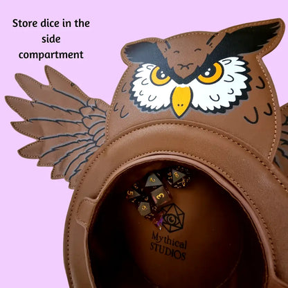 Owl Dice Tray Dice Tray Mythical Studios