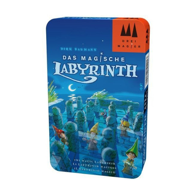The Magic Labyrinth (Travel Tin) Board Game Drei Magier Spieler