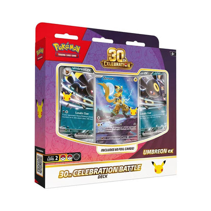 Pokémon TCG: 30th Celebration Battle Deck— Espeon ex or Umbreon ex Trading Cards Pokemon Company